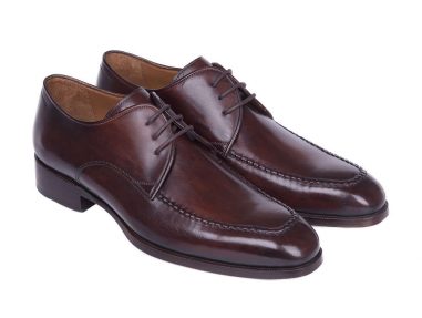 Brown Hand-Painted Derby Shoes