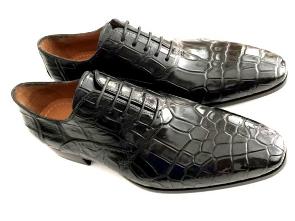 Genuine Crocodile Black Men’s Dress Shoes