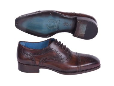 Hakiki Deri Antik Kahverengi Oxford Tarzı Ayakkabı