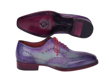 Hakiki Deri Mor Goodyear Wealted Oxford Tarzı Ayakkabı