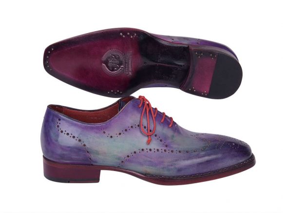 Hakiki Deri Mor Goodyear Wealted Oxford Tarzı Ayakkabı