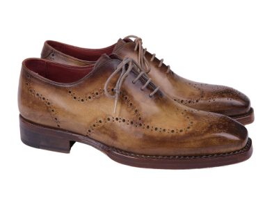 Hakiki Deri Kahve & Bej Goodyear Welted Oxford Tarzı Ayakkabı