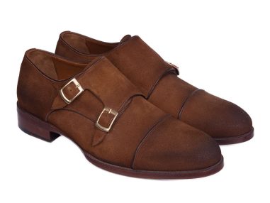 Hakiki Deri Camel Çift Tokalı Klasik Ayakkabı