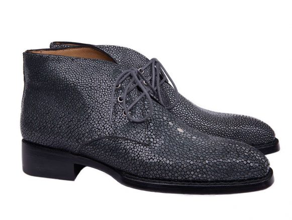 Genuine Stingray Goodyear Welted Chukka Boots