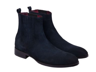 Navy Suede Men’s Chealse Boots