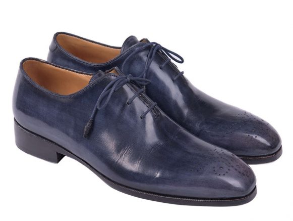 Navy Hand-Painted Wholecut Oxford