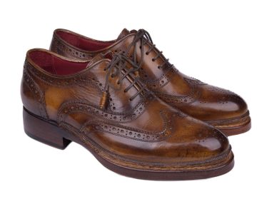 Hakiki Deri Kahve & Camel Goodyear Welted Oxford Tarzı Ayakkabı