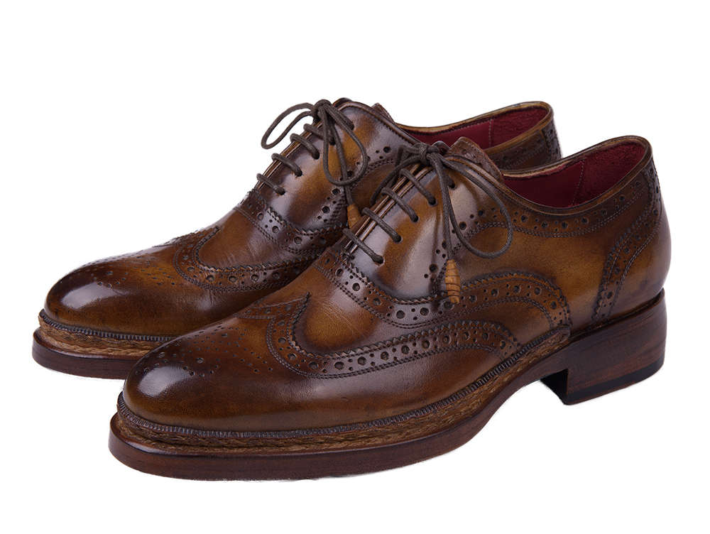 Triple Leather Sole Goodyear Welted Wingtip Brogues – Murat Erbaş Shoes