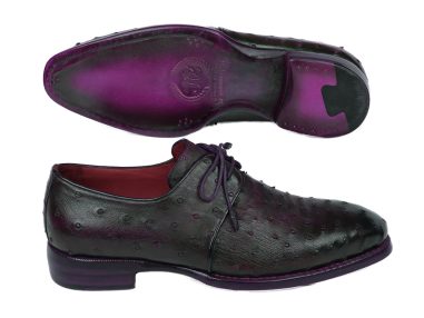 Goodyear Welted Genuine Ostrich Derby Purple