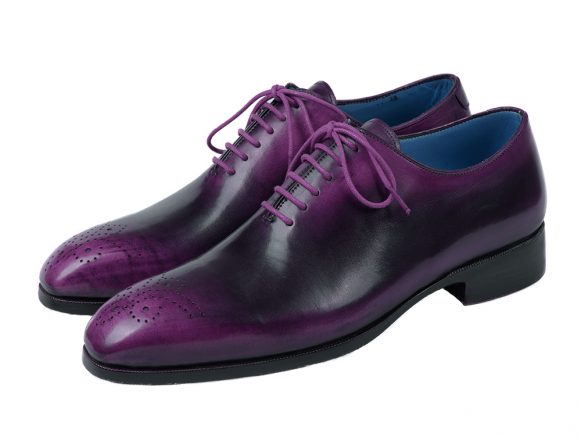Purple & Black Hand-painted Wholecut Oxford