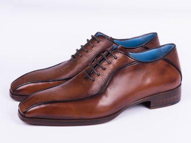 Hakiki Kertenkele & Dana Derisi Kahverengi Oxford Ayakkabı