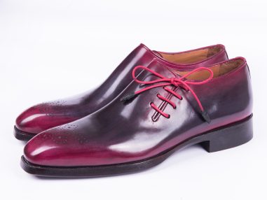 Side Lace Oxfords in Bordeaux & Black