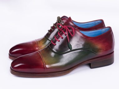 Hakiki Deri Çok Renkli El Boyaması Oxford Ayakkabı
