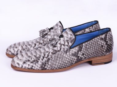 Hakiki Piton Derisi Doğal Renk Loafer Ayakkabı