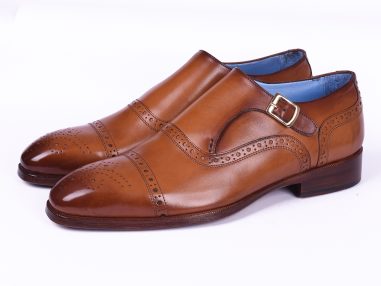 Hakiki Deri Camel Renk Tek Tokalı Ayakkabı