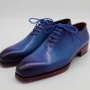 Genuine Calfskin Blue & Purple Goodyear Welted Oxford Shoes