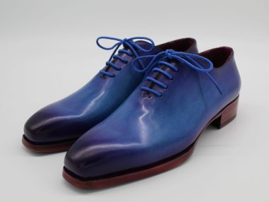Genuine Calfskin Blue & Purple Goodyear Welted Oxford Shoes