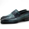Hakiki Deri Petrol Mavisi Goodyear Welted Loafer Ayakkabı