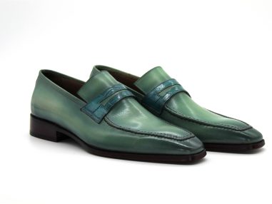 Hakiki Deri Su Yeşili Loafer Ayakkabı