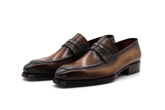 Hakiki Deri Kahverengi Goodyear Welted Loafer Ayakkabı