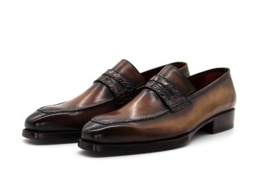 Hakiki Deri Kahverengi Goodyear Welted Loafer Ayakkabı