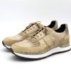 Genuine Beige Himalayan Crocodile Leather Handmade Sports Shoes