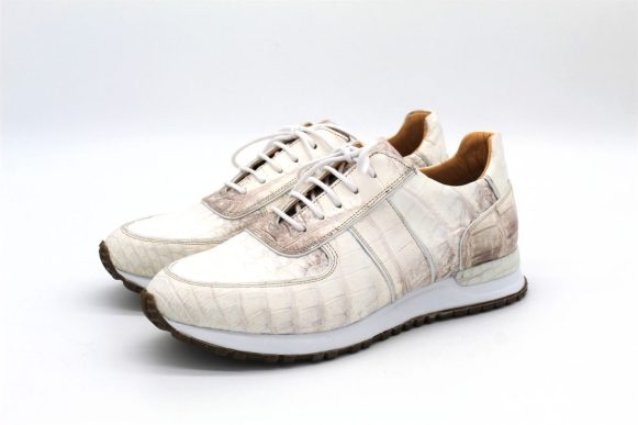 Genuine Himalayan Crocodile Leather Handmade Sports Shoes