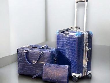 Hakiki Timsah Derisi El Yapımı Seyahat Set