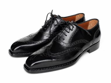 Hakiki Dana Derisi Goodyear Welted Siyah Oxford Ayakkabı